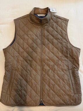 Peter Millar Quilted Brown/Tan Vest